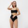 Swimsuit Assed female minku Black color, size 44