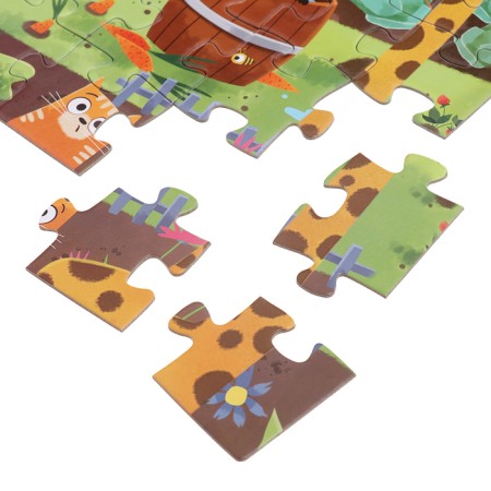 Puzzles 4 in 1 "Day on the farm", 25, 36, 49, 64 elements-14