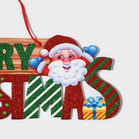 Decorative decoration (suspension) "Mery Christmas" 14.7x42 cm-3