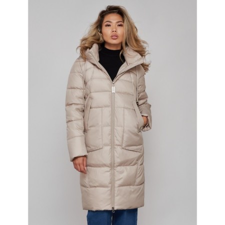 Coat insulated winter female, size 44, color light green-10