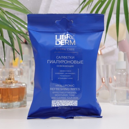 Hyaluronic wet napkin Librederm refreshing, 20 pcs