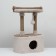 House for cats with a claw, with an oval shelf, 54 x 34 x 80 cm, brown