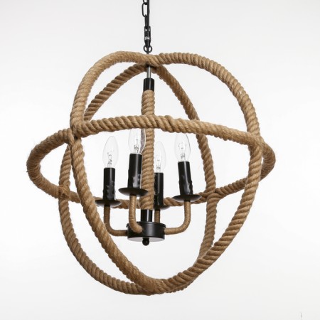 Bayerlux chandelier "Weaving" 4x40W E14 black 50x50x150 cm-1