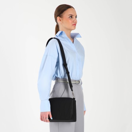 Women's bag over the shoulder Textura, average size, black color-8