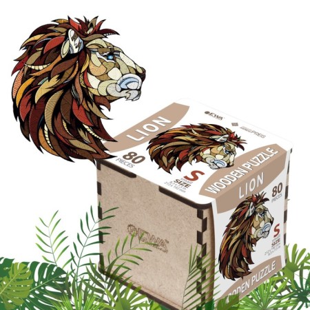 Wooden puzzle Ewa, lion, 21 × 19 cm, puzzle-1