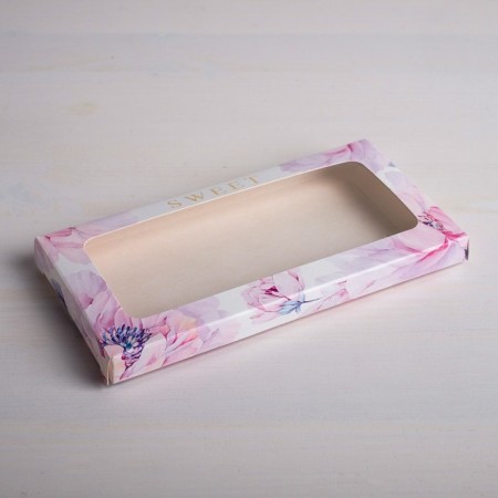 Chocolate box, confectionery packaging with a window, Sweet, 17.3 x 8.8 x 1.5 cm-2