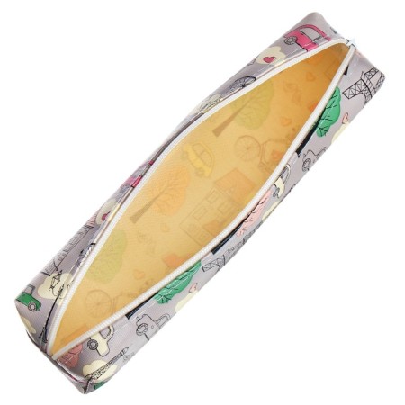 School Penal on the zipper "Paris" Calligrata, gray-3