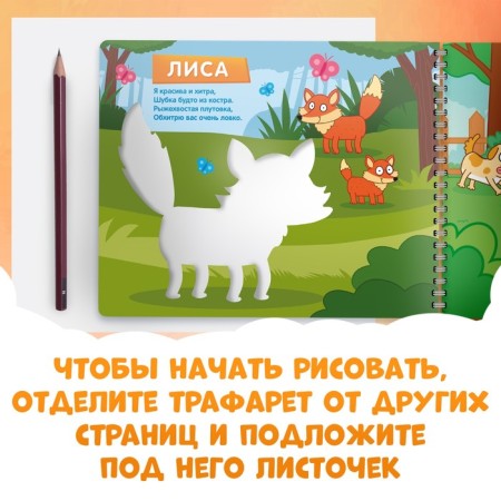 The book "Stencils. Such different animals ", Blue Tractor-5