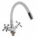 Accoona A9871G kitchen mixer, two -wound, silicone spout, silumin, white/chrome