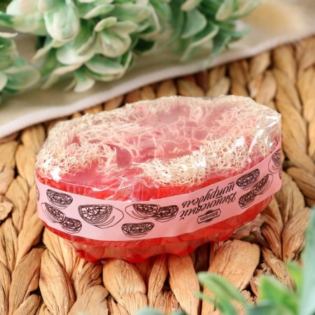 Massage soap with Luffa "Cherry Strael" 100 g "Dobroparov"-3