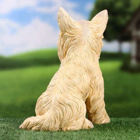 Garden figure "dog" beige, 25x23x19cm-3