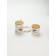 A set of storage cans from ceramics “cook with love”, 400 ml, 250 ml, 2 pcs, white color