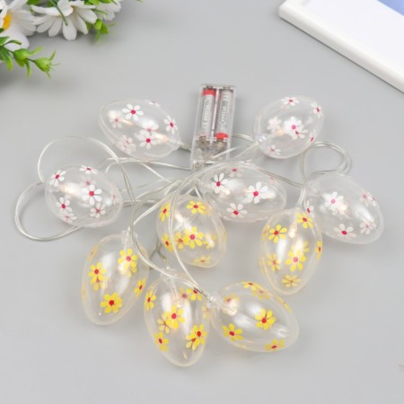 Souvenir Easter garland "Eggs with flowers" 4x6 cm-3