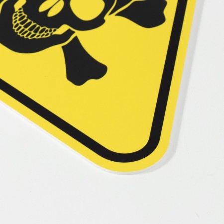 Decorative sign (poster) "skull and bones" 30x27 cm, plastic-3