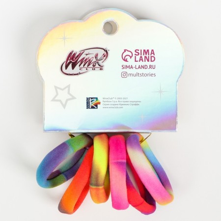 Hair elastic band, 6 pieces, Winx-2
