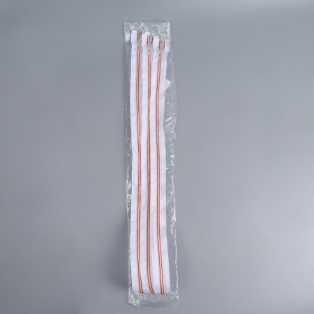 Lightning "Spiral", No. 5, detachable, automatic lock, 80 cm, white/red color-2