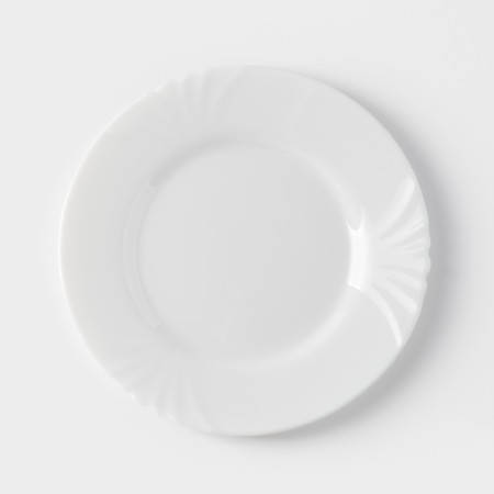 Desser plate of glass scream "Cadix", 19.5 cm, white color