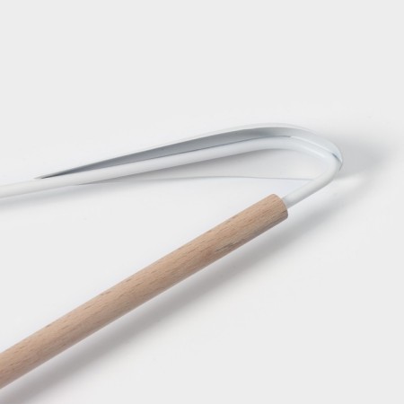 Shoulders - clothes hanger with reinforced shoulders Ladoom Laconique, 42 × 24 × 3.2 cm, white color-3