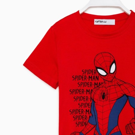 Marvel T-shirt "Spider Man Hero", height 122-128 (34), Red-6