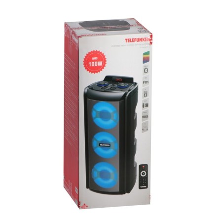 Portable column Telefunken TF-MS2211, 100 W, 3000 mAh, FM, BT, Microsd, USB, backlight-9