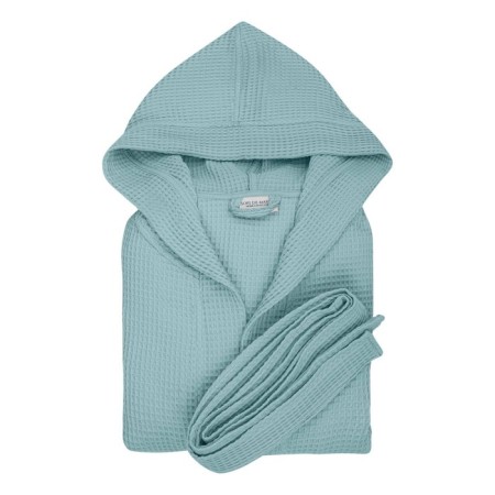 Wafel bathrobe Sofi de Marko naomi, with a hood, size S, menthol color-1