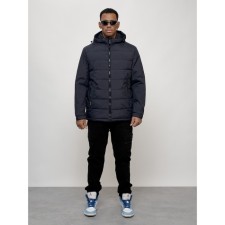 Male spring jacket, size 48, dark blue color