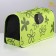 Bag - Carriage for animals "Flowers", green, size L, 53 x 21 x 29 cm