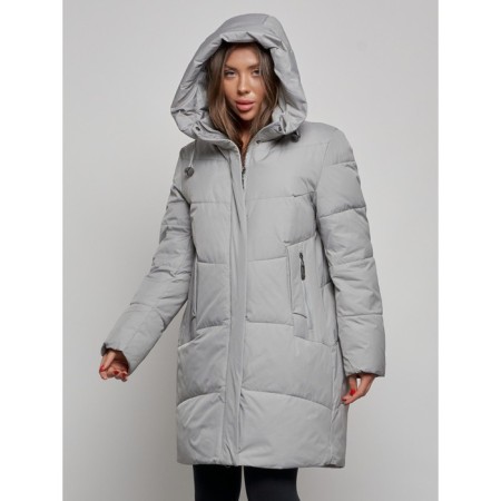 Coat insulated winter female, size 52, color gray-5