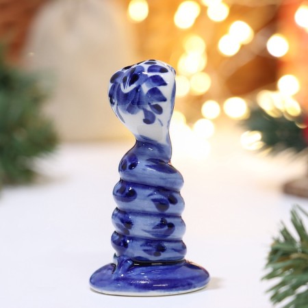 Souvenir "Snake", No. 10, Gzhel, 8 cm-2