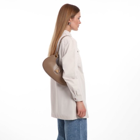 Bag Women's Baget on the Textura zipper, medium size, color light brown-8