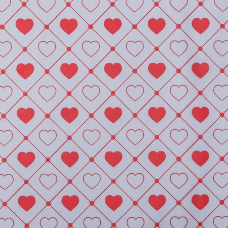 Matte Film Transparent "Hearts", 58 cm x 10 m, red-3