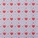 Matte Film Transparent "Hearts", 58 cm x 10 m, red
