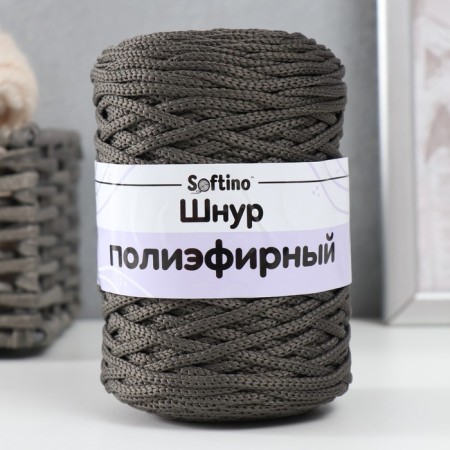 Knitting cord 100% polyester 3mm 100m/200 ± 20g (12-dark gray)-3