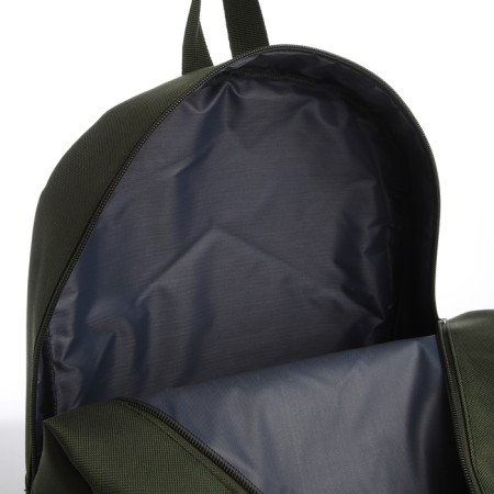 School textile backpack with a lobe of a sling, 38x29x11 cm, khaki color-8