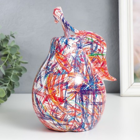 Polystone souvenir "Pear with a leaf. Color pencils" 16x16.5x24.5 cm-2