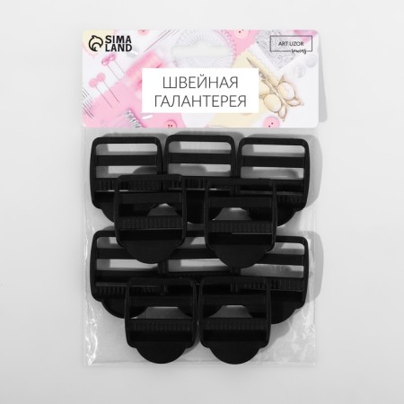 The buckle is regulatory, three -shaped, inner width - 32 mm, thickness - 3 mm, 10 pcs, black color-2