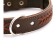 Leather collar with oblique "Zononic", Osh 52-66 x 3.5 cm, mix of flowers