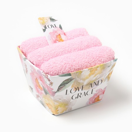 Ethel towel set "Love and Grace" 35x50 cm - 3 pcs, 100% HL, Makra 340 g/m2-5