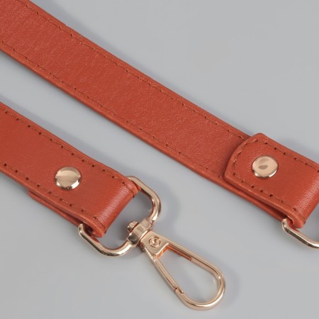 Handle for a bag, with carbines, 60 ± 1 cm × 2 cm, color is light brown-2