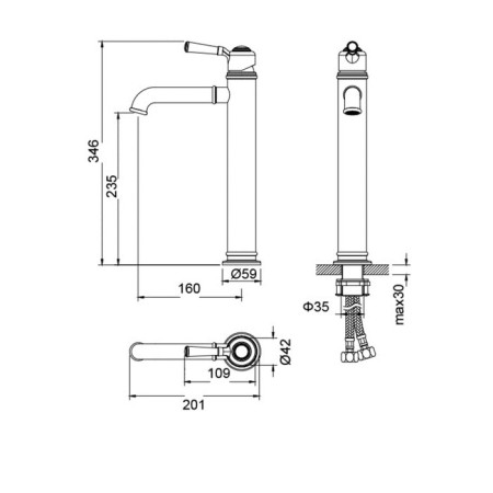 Timo ARISA 5311/02F shell mixer, Antik-1