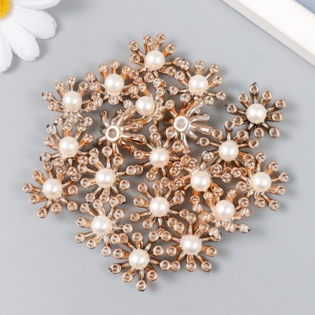 Decor for creativity plastic "Pearls with tubes" set of 20 pcs 2.3x2.3 cm-2