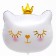 Foil ball 24 "Cute kitten with a crown", white color