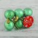 Set of balls plastic D-4 cm, 6 pcs "Frosty patterns" Green