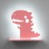 Bra "dinosaur" LED 24W pink 35x30 cm