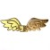 Carnival wings "angel", gold color