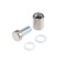 Remote holder for plates, 12x20 mm, color matte nickel, set of 10 pcs.