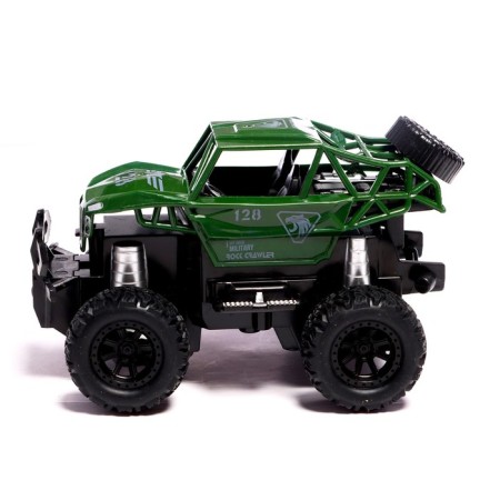 Army radio -controlled jeep, works on batteries, green color-1