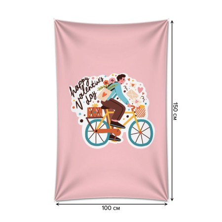 Decorative panel with photo printing "Postman with a gift", vertical, size 100x150 cm-1