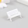 Figure for florarium plastic "Bench" white 2.5 cm