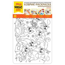 Коврик-раскраска многоразовый «Котики»